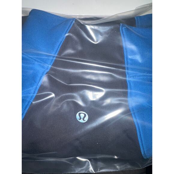 Lululemon Cobalt blue black 1/2 zip unisex Sz M Men (38-40) Woman running gym EC - Picture 9 of 10